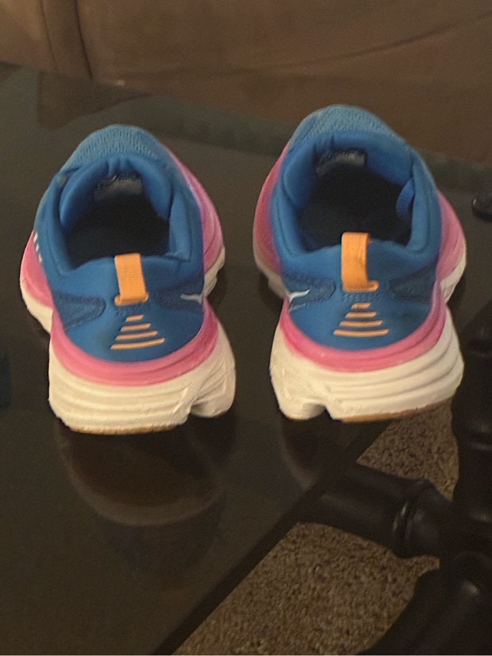 HOKA BONDI 8 in BLUE AND HOT PINK - Size 7 - Picture 12 of 13